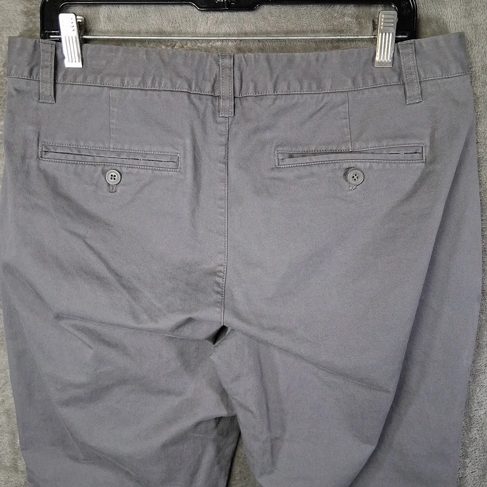 Bonobos Athletic Fit Pants Men Size 33x28 Gray Mid-Rise Straight Leg Flat Front